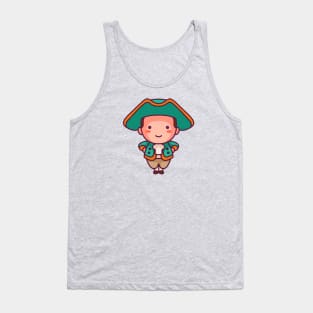 Cute British Victorian Era Man in Traditional Clothing Cartoon Tank Top